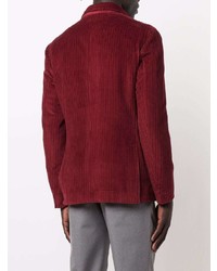 Мужской темно-красный вельветовый пиджак от Eleventy