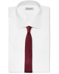 Мужской темно-красный вязаный галстук от Lanvin