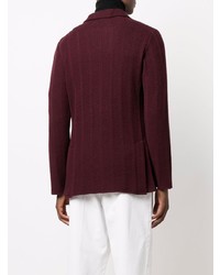 Мужской темно-красный вязаный пиджак от Lardini