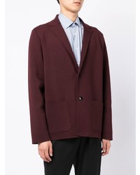 Мужской темно-красный вязаный пиджак от Agnona