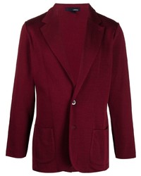 Мужской темно-красный вязаный пиджак от Lardini