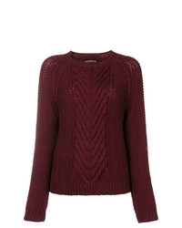 Женский темно-красный вязаный свитер от Antik Batik