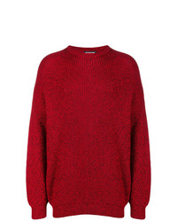 Мужской темно-красный вязаный свитер от Balenciaga
