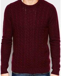 Мужской темно-красный вязаный свитер от Asos