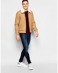 Мужской темно-красный вязаный свитер от Asos