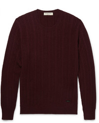 Мужской темно-красный вязаный свитер от Burberry