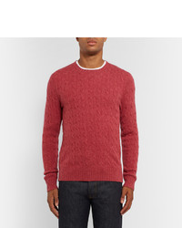 Мужской темно-красный вязаный свитер от Polo Ralph Lauren