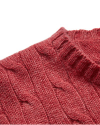 Мужской темно-красный вязаный свитер от Polo Ralph Lauren