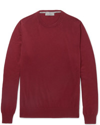 Мужской темно-красный вязаный свитер от Canali