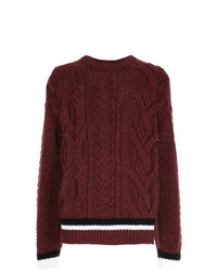 Мужской темно-красный вязаный свитер от Coohem