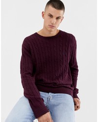 Мужской темно-красный вязаный свитер от French Connection