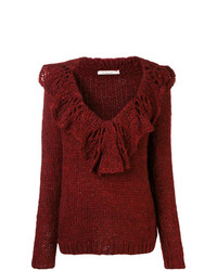 Женский темно-красный вязаный свитер от Mes Demoiselles