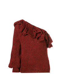 Женский темно-красный вязаный свитер от Mes Demoiselles