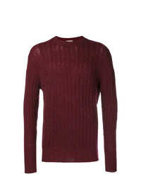 Мужской темно-красный вязаный свитер от N.Peal