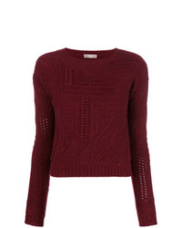 Женский темно-красный вязаный свитер от N.Peal
