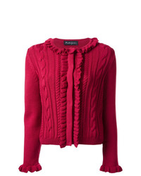 Женский темно-красный вязаный свитер от Rossella Jardini