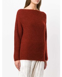 Женский темно-красный вязаный свитер от Forte Forte