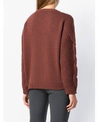 Женский темно-красный вязаный свитер от Peserico