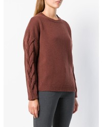 Женский темно-красный вязаный свитер от Peserico
