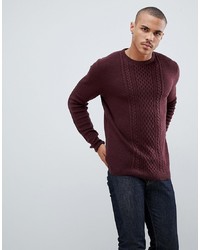Мужской темно-красный вязаный свитер от Tom Tailor