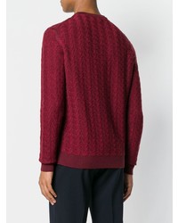 Мужской темно-красный вязаный свитер от Etro