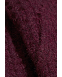 Темно-красный вязаный свободный свитер от Elizabeth and James
