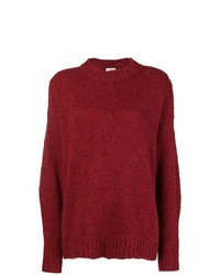Темно-красный вязаный свободный свитер от Isabel Marant Etoile