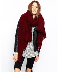 Женский темно-красный вязаный шарф от Asos