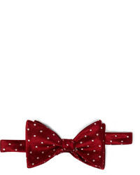 Мужской темно-красный галстук-бабочка в горошек от Turnbull & Asser