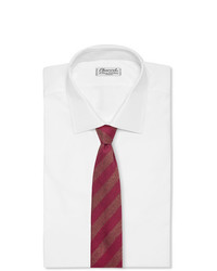 Мужской темно-красный галстук в горизонтальную полоску от Charvet