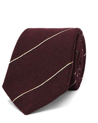 Мужской темно-красный галстук в горизонтальную полоску от Dunhill