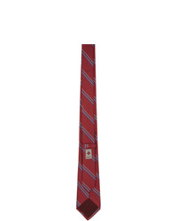 Мужской темно-красный галстук в горизонтальную полоску от Gucci