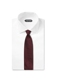 Мужской темно-красный галстук в горошек от Tom Ford