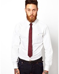 Мужской темно-красный галстук в горошек от Asos
