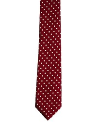 Мужской темно-красный галстук в горошек от Asos