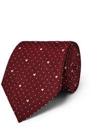 Мужской темно-красный галстук в горошек от Paul Smith