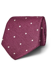 Мужской темно-красный галстук в горошек от Paul Smith