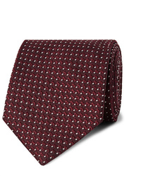 Мужской темно-красный галстук в горошек от Tom Ford