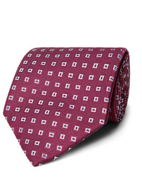 Мужской темно-красный галстук с принтом от Charvet