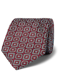 Мужской темно-красный галстук с принтом от Kingsman