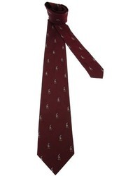 Мужской темно-красный галстук с принтом от Polo Ralph Lauren