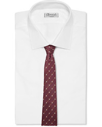 Мужской темно-красный галстук с принтом от Gucci
