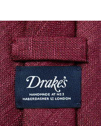 Мужской темно-красный галстук от Drakes