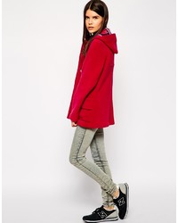 Женский темно-красный дафлкот от Gloverall