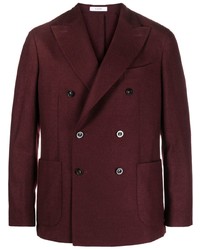Мужской темно-красный двубортный пиджак от Boglioli