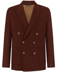 Мужской темно-красный двубортный пиджак от Dolce & Gabbana
