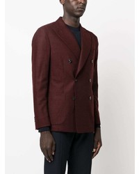 Мужской темно-красный двубортный пиджак от Boglioli