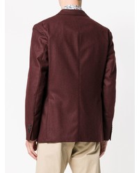 Мужской темно-красный двубортный пиджак от Boglioli