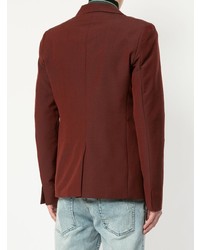 Мужской темно-красный двубортный пиджак от Strateas Carlucci