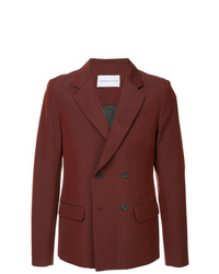 Мужской темно-красный двубортный пиджак от Strateas Carlucci
